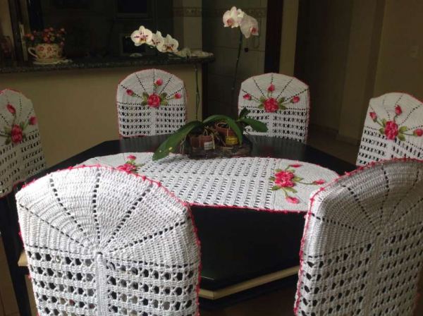 Вязание чехлов и сидушек для стульев крючком: от простого к сложному для начинающих Вязание чехлов и сидушек для стульев крючком: от простого к сложному для начинающих