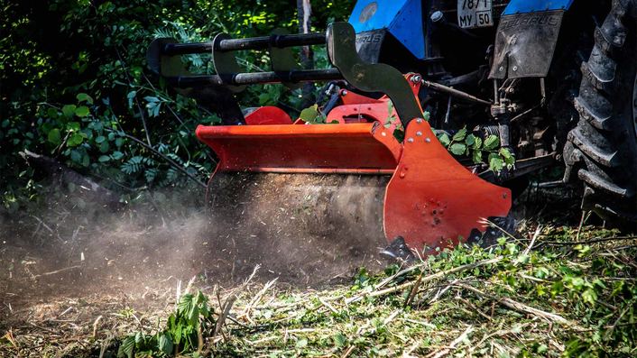 Подготовка к расчистке участка Подготовка к расчистке участка