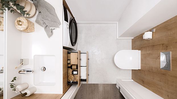5 дизайнерских приёмов, которые превратят тесный санузел в просторный