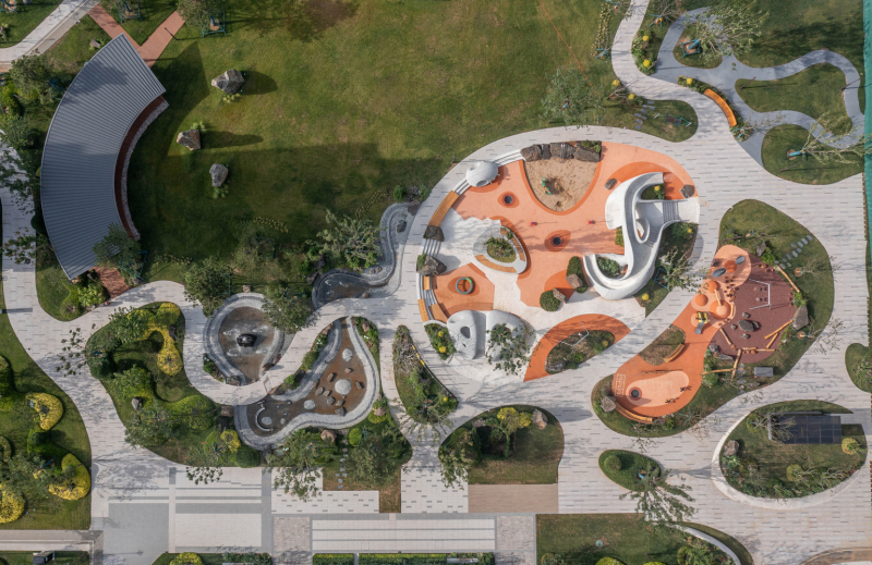Общественный парк Боулдер (Boulder Park) в Цзинане, Китай