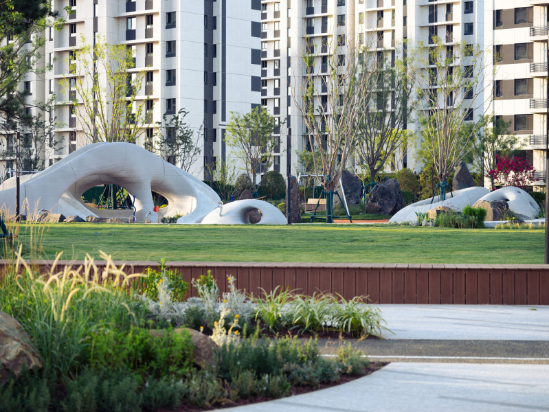 Общественный парк Боулдер (Boulder Park) в Цзинане, Китай