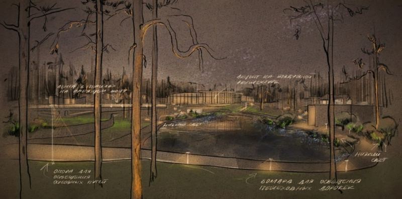 Освещение курорта «Рощино Residence» вдохновлено карело-финским эпосом