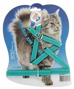 Шлейка с поводком для кошек