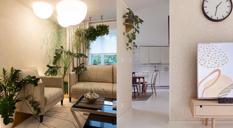 Жидкие обои в интерьере: плюсы и минусы, советы по применению (57 фото)