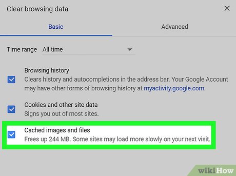 Step 6 Поставьте флажок у «Изображения и другие файлы, сохраненные в кэше».
